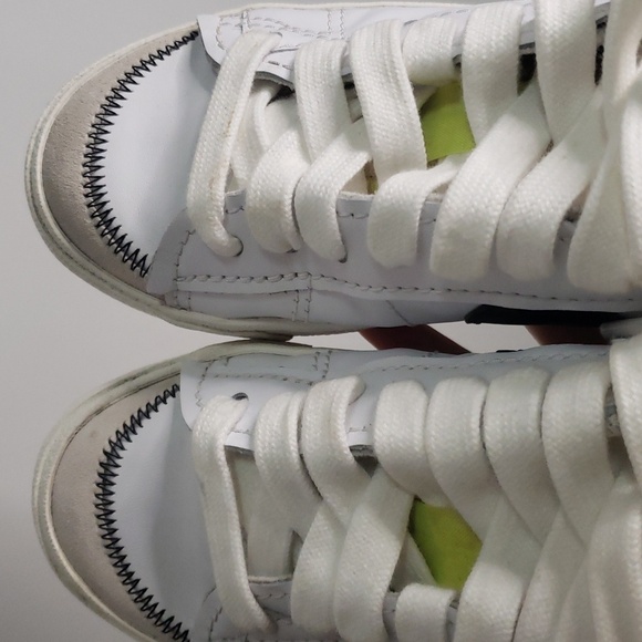 Nike Men's Blazers White With Black Swoosh Size 9 Sneakers - Picture 5 of 7